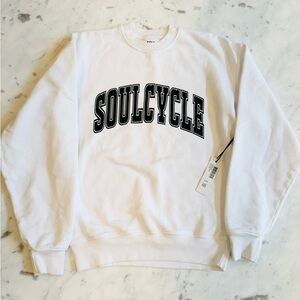 New SoulCycle White Sweatshirt Size XS